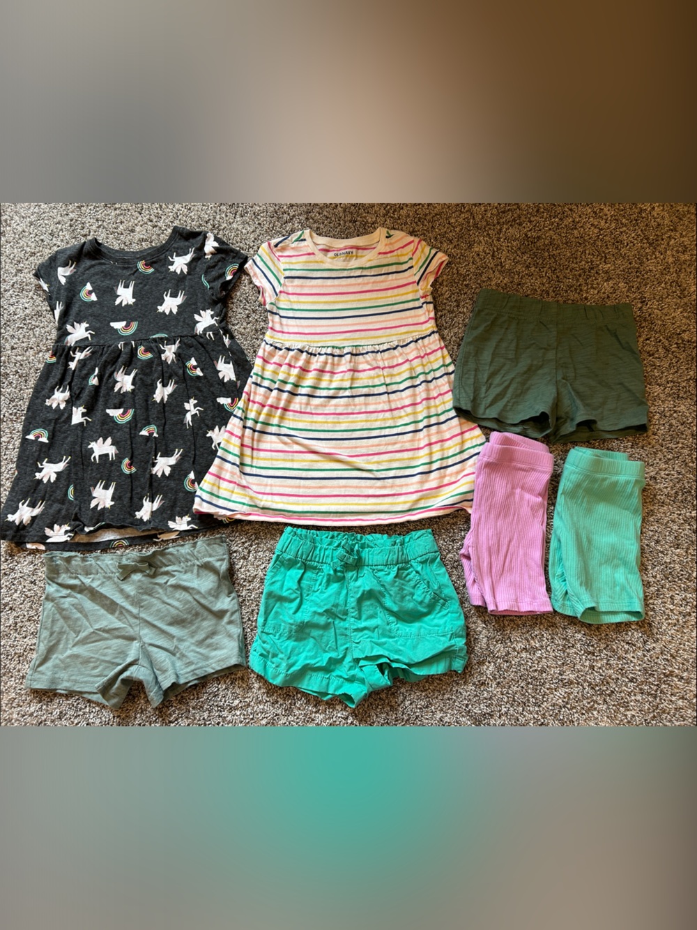 Girls 4T Bundle includes two dresses and 5 shirts